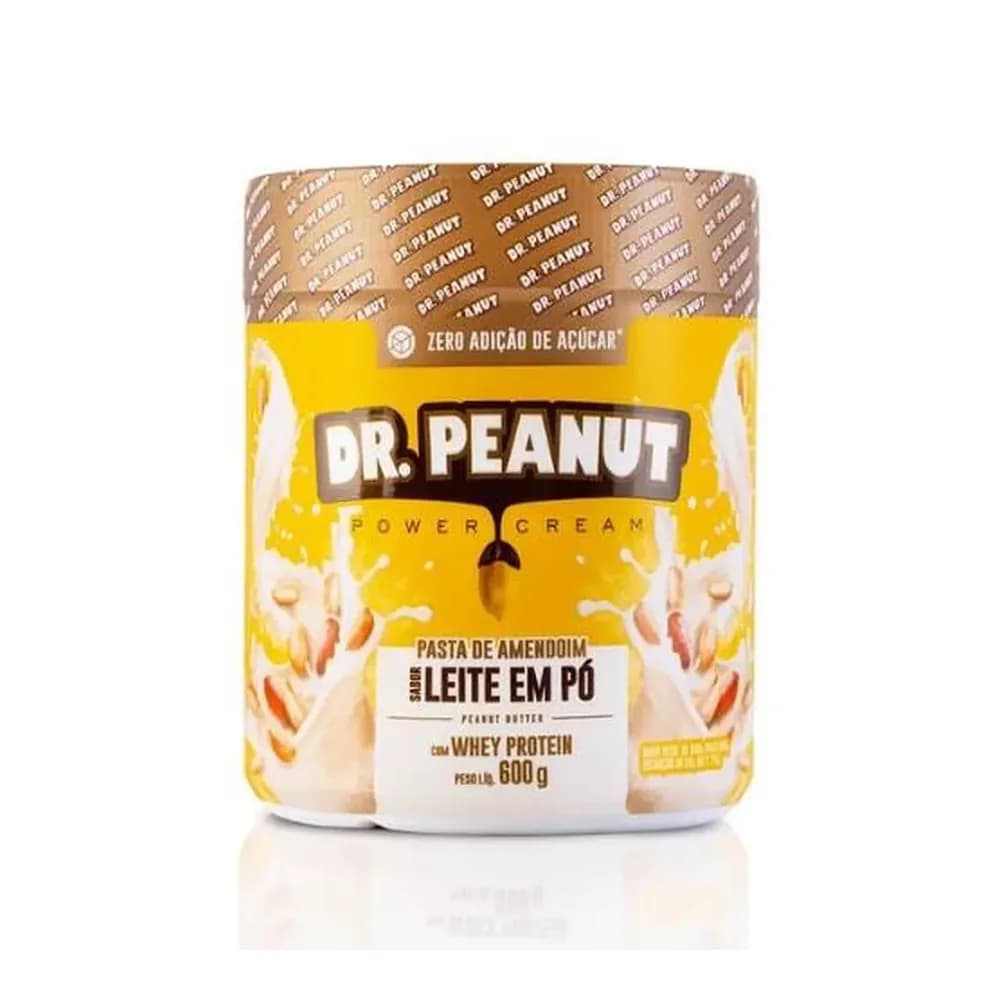Pasta de amendoim 600g dr. peanut leite em pó