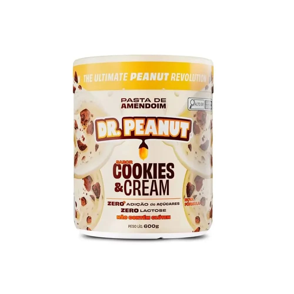 Creme de amendoim dr. peanut cookies & cream 600g