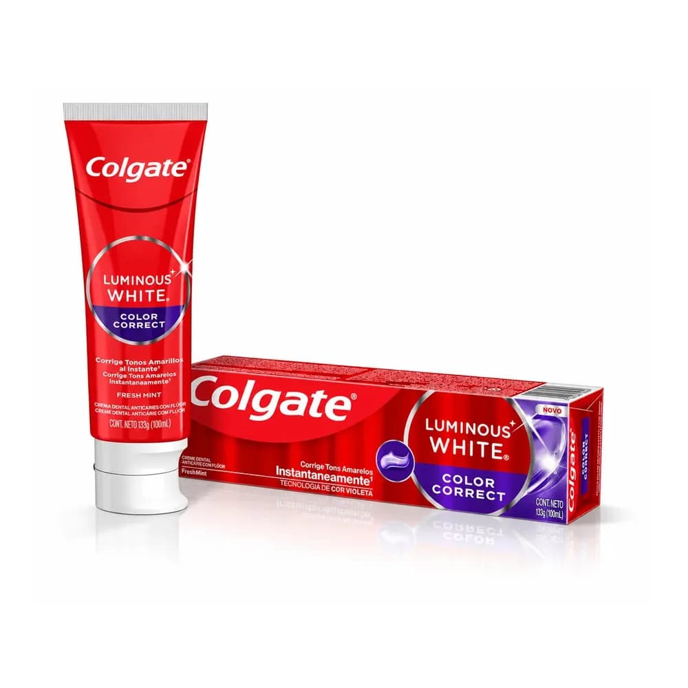 Creme dental 70g colgate luminous color correct