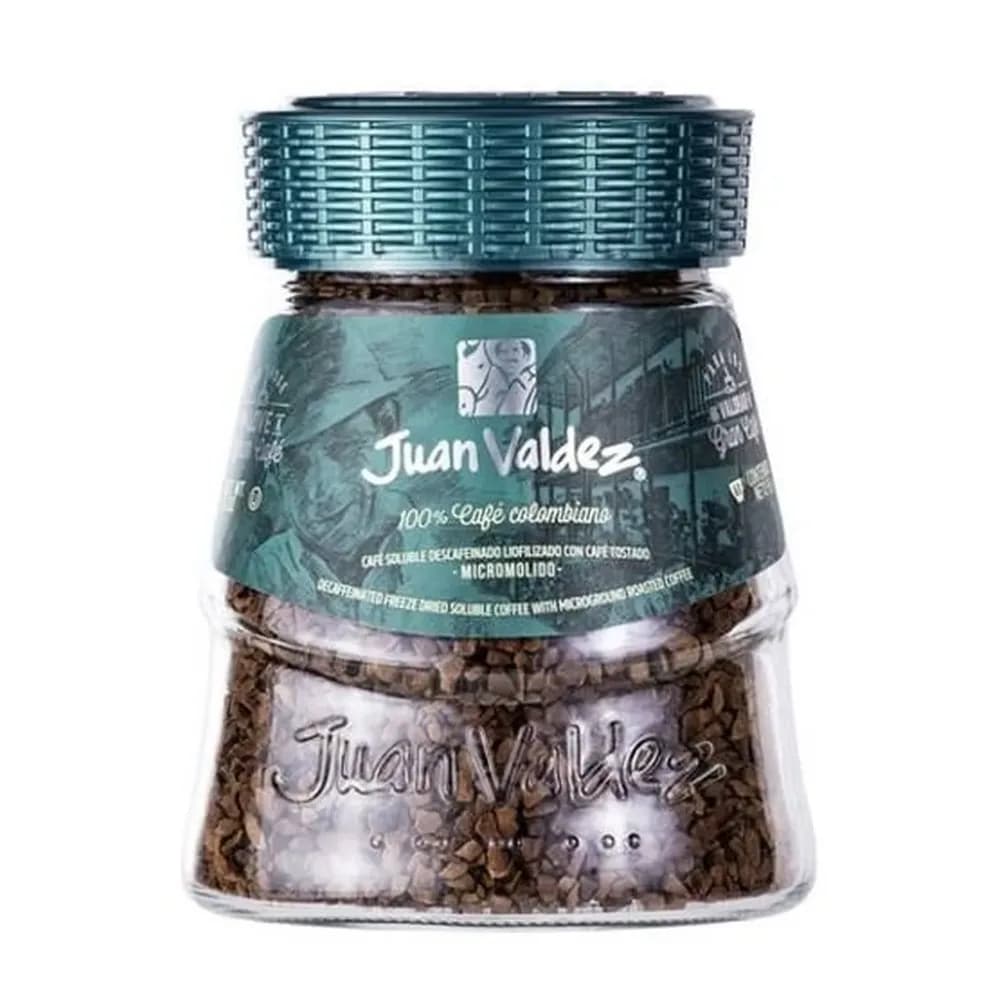 Cafe soluvel descafeinado juan valdez 95g
