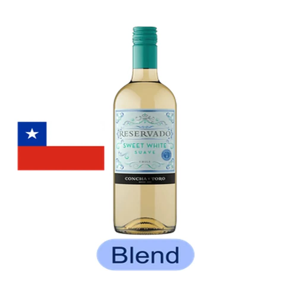Vinho chileno branco suave reservado sweet 750ml