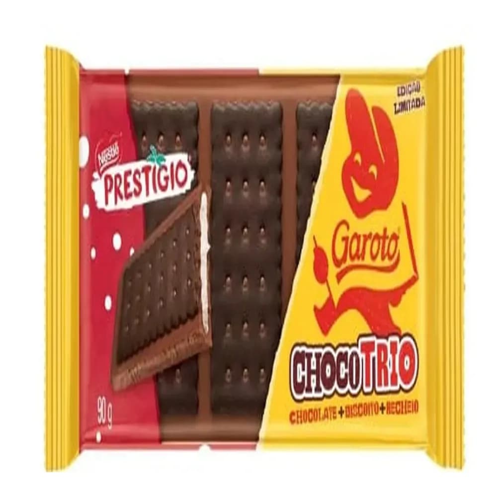Chocolate garoto trio prestigio 90g