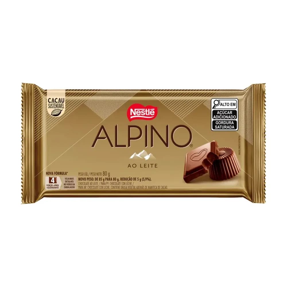 Chocolate 80g barra nestle alpino