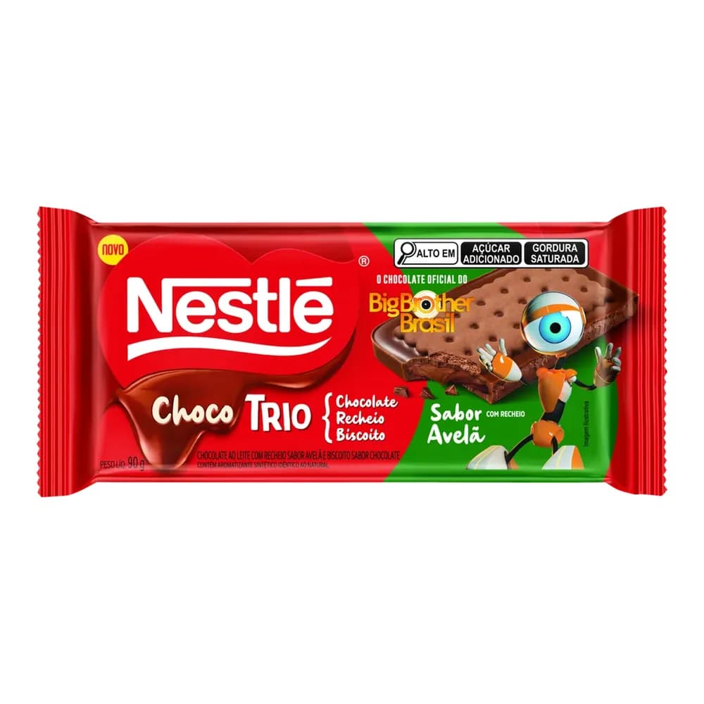 Barra chocotrio avelã 90g