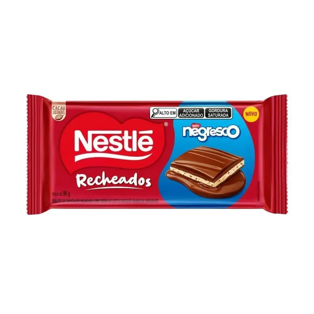 Chocolate nestlé recheado negresco 90g