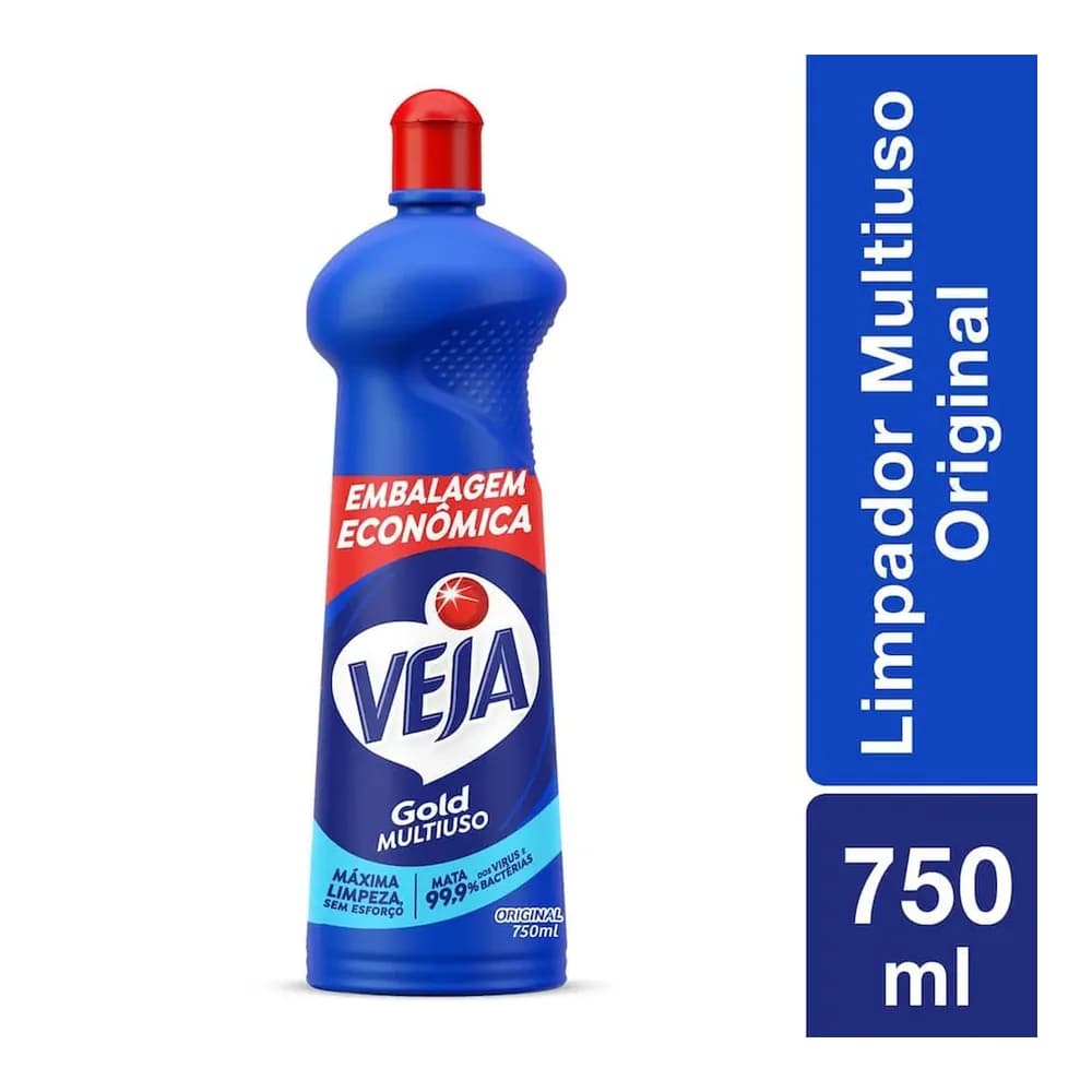 Limpador multiuso veja gold original 750ml embalagem economica
