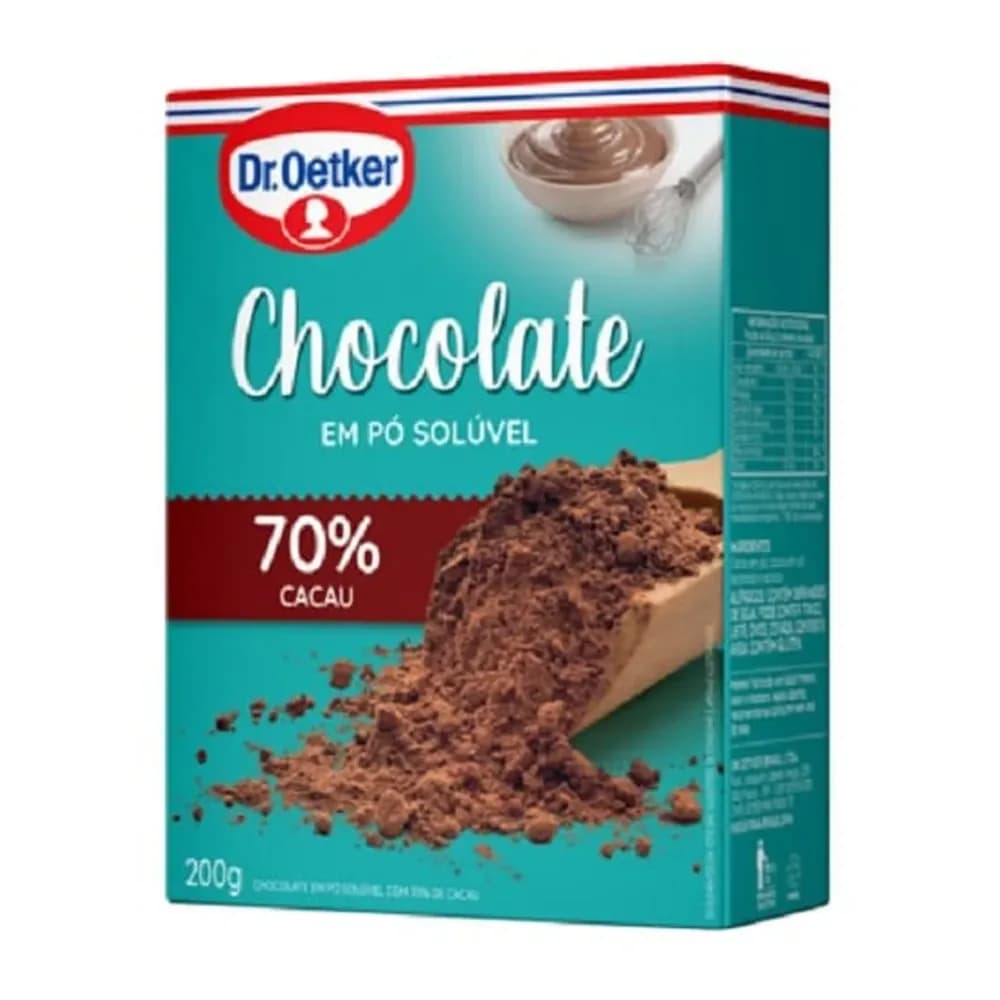 Chocolate em po 70% cacau dr. oetker 200g