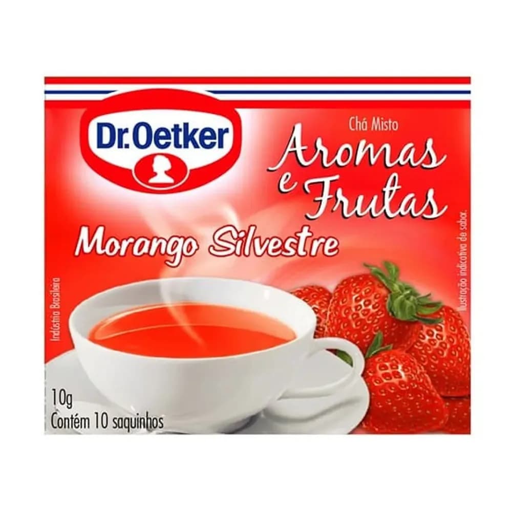 Cha dr oetker morango silvestre embalagem 10g