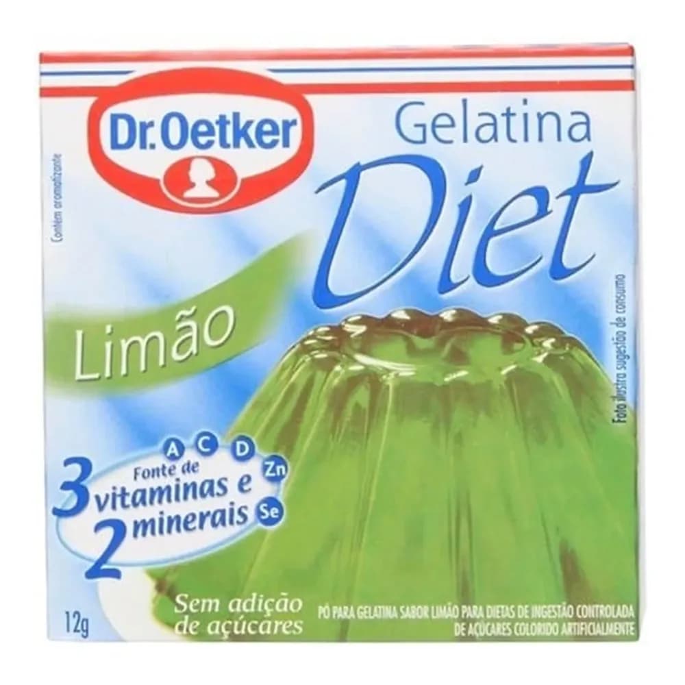 Gelatina em po dr oetker diet limao caixa 12g