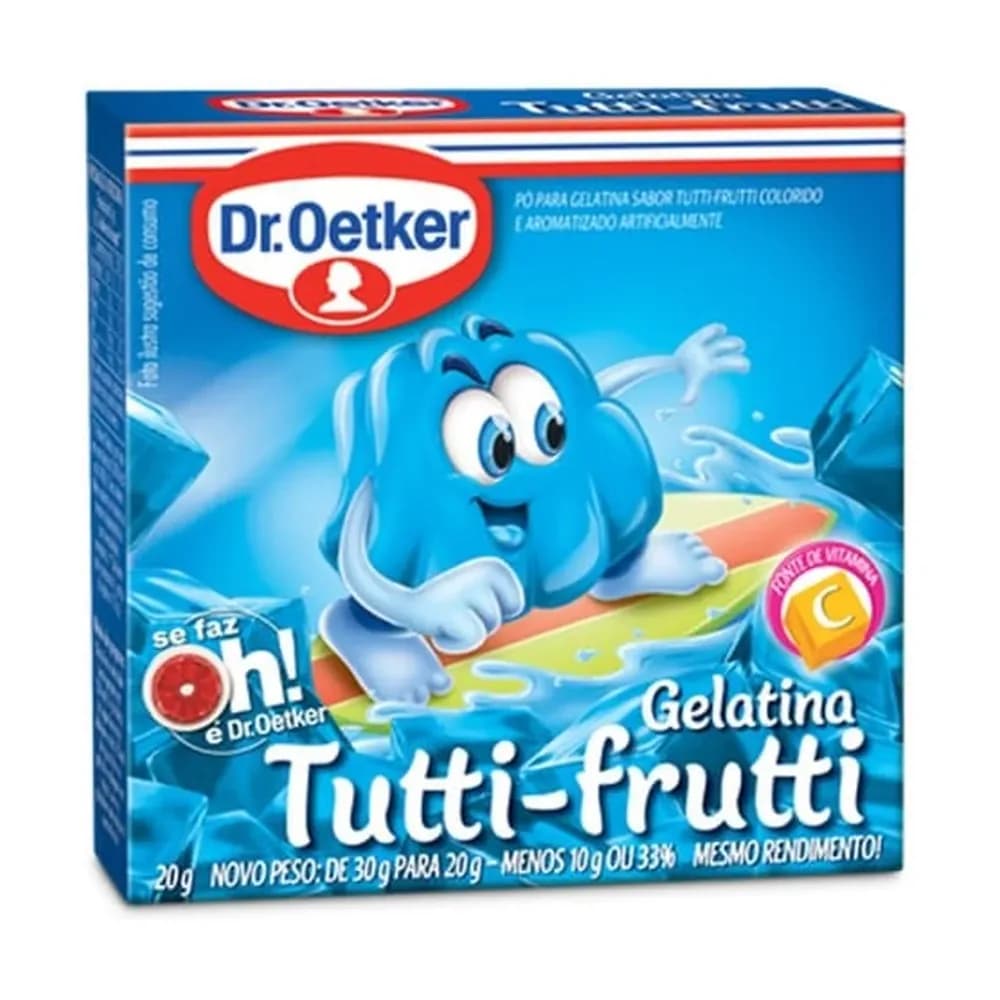 Gelatina em po sabor tutti frutti dr.oetker 20g