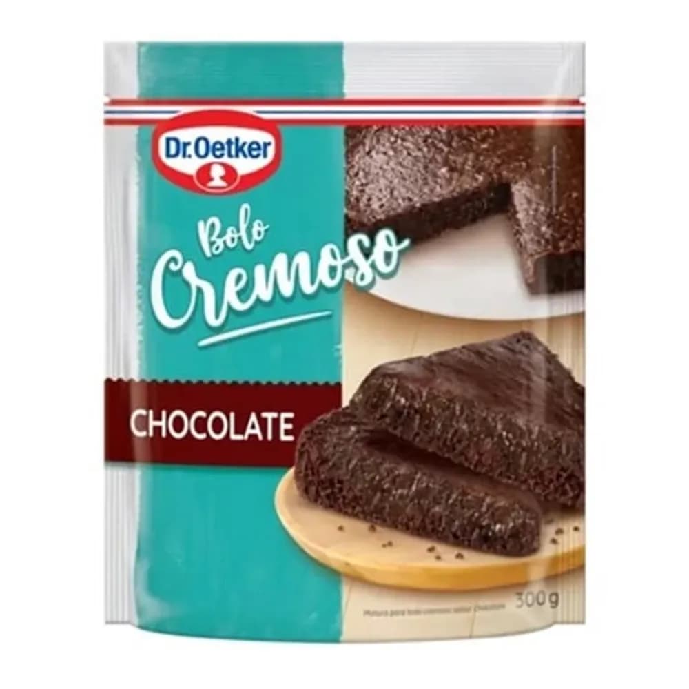 Mistura para bolo de chocolate cremoso dr. oetker 300g