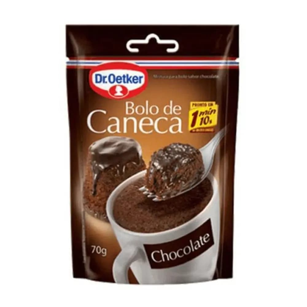 Mistura para bolo de caneca dr oetker chocolate sache 70g
