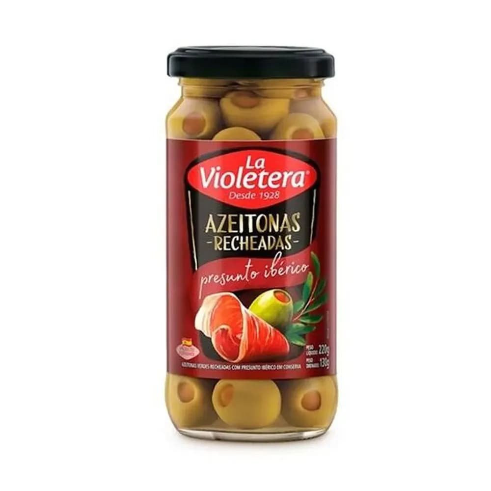Azeitona verde la violetera presunto iberico vidro 130g