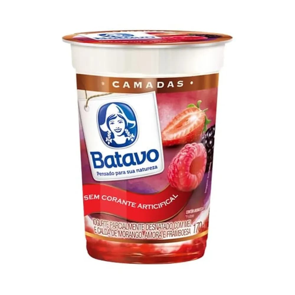 Iogurte camadas frutas vermelhas 100g