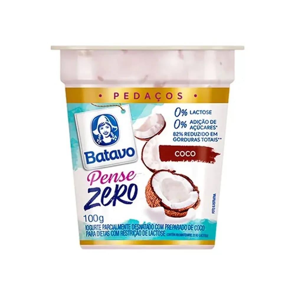 Iogurte pense zero coco 100g