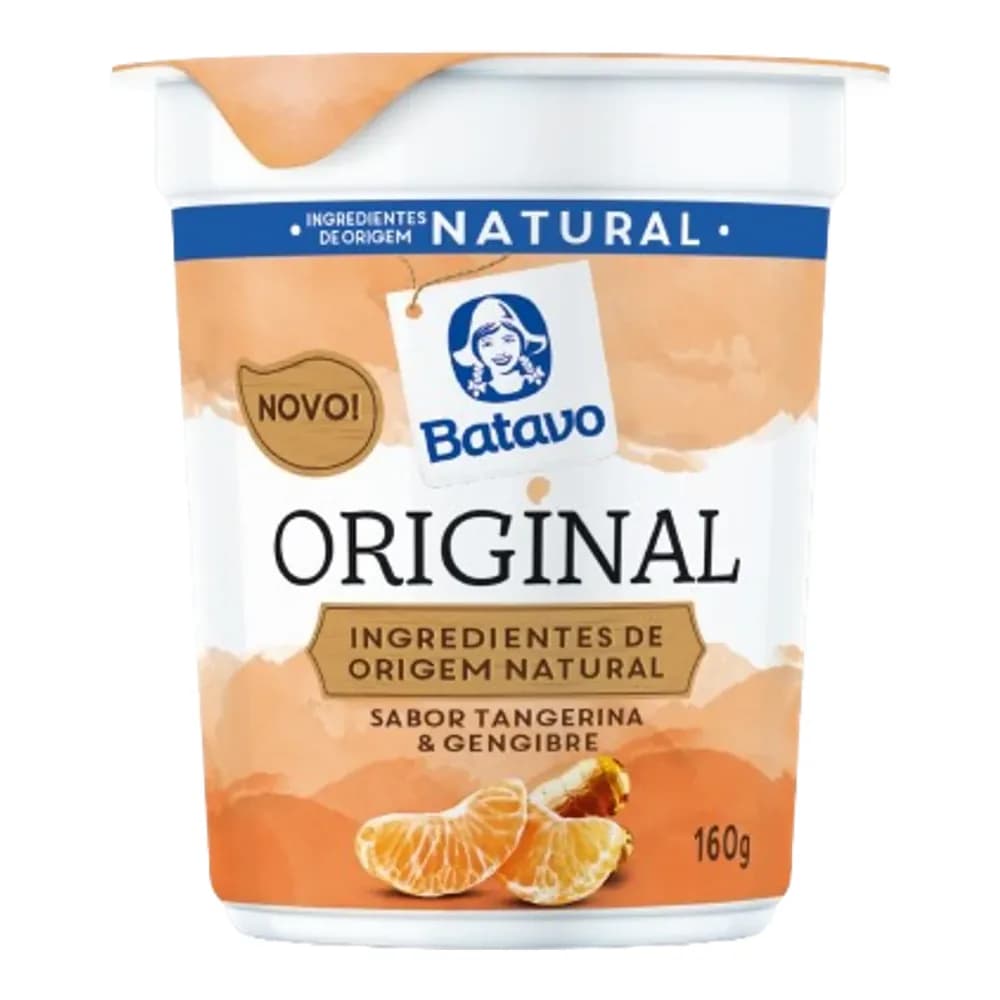 Iogurte natural tangerina/gengibre batavo 160g