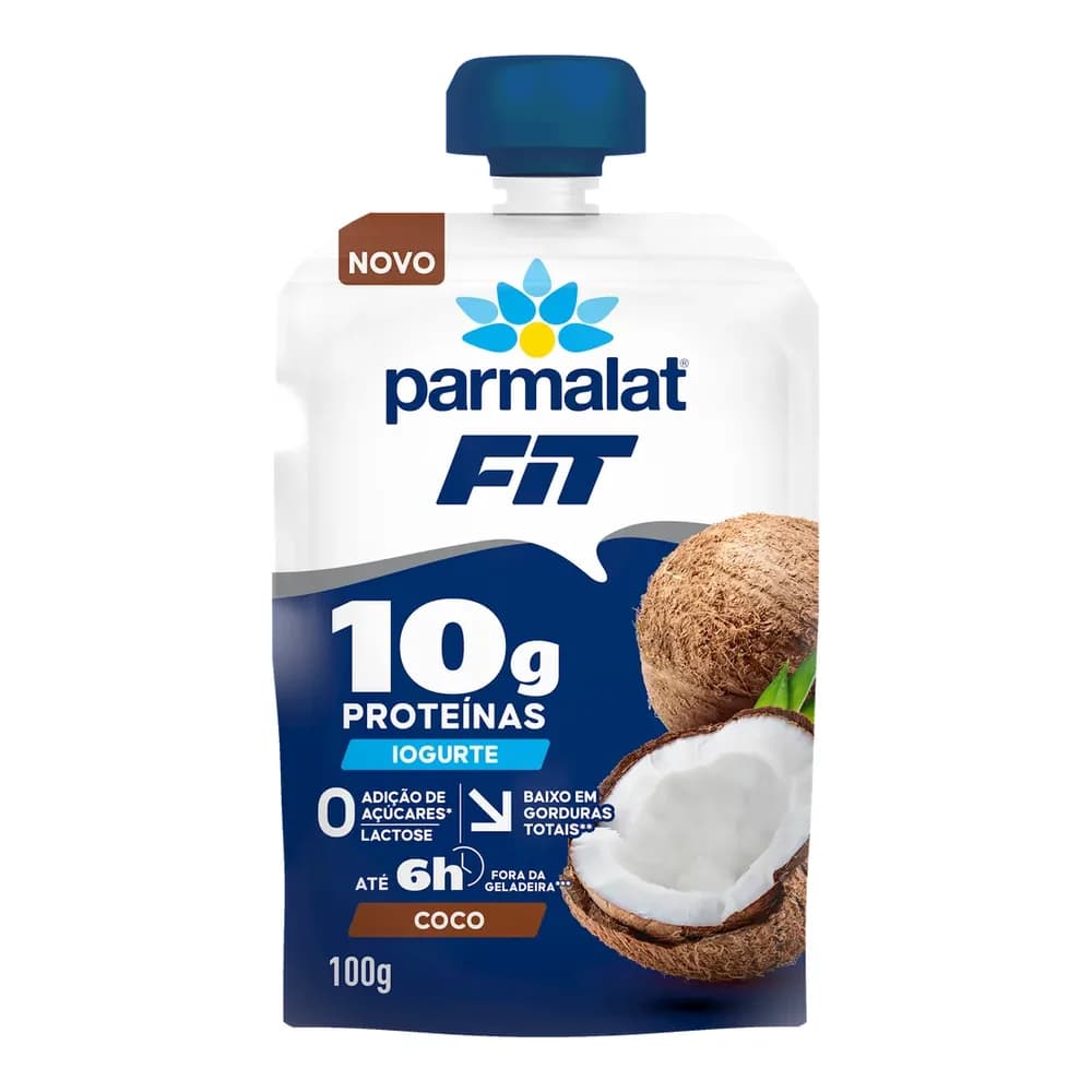Iogurte fit coco parmalat pouch 100g