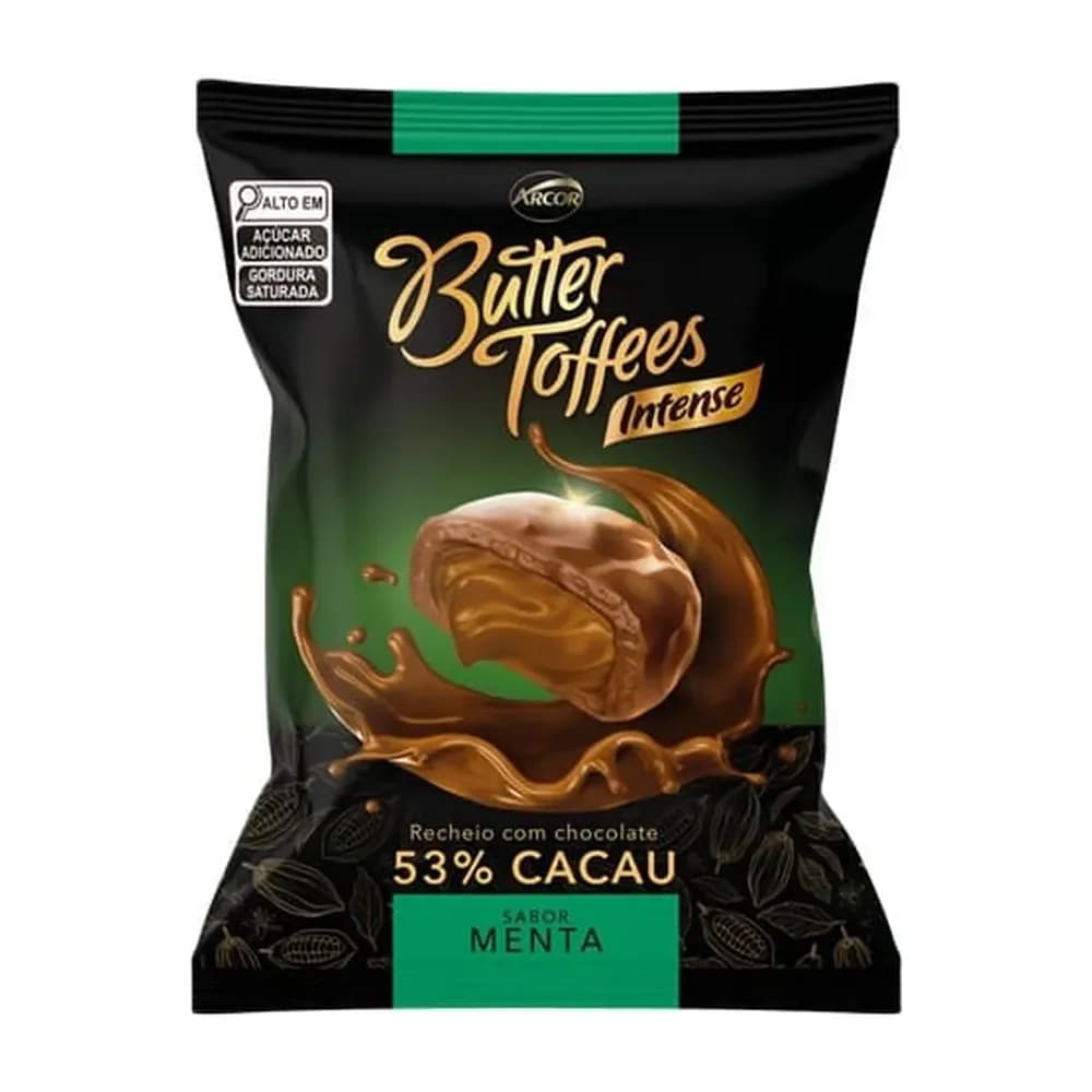 Bala butter toffees cacau 53% menta 90g