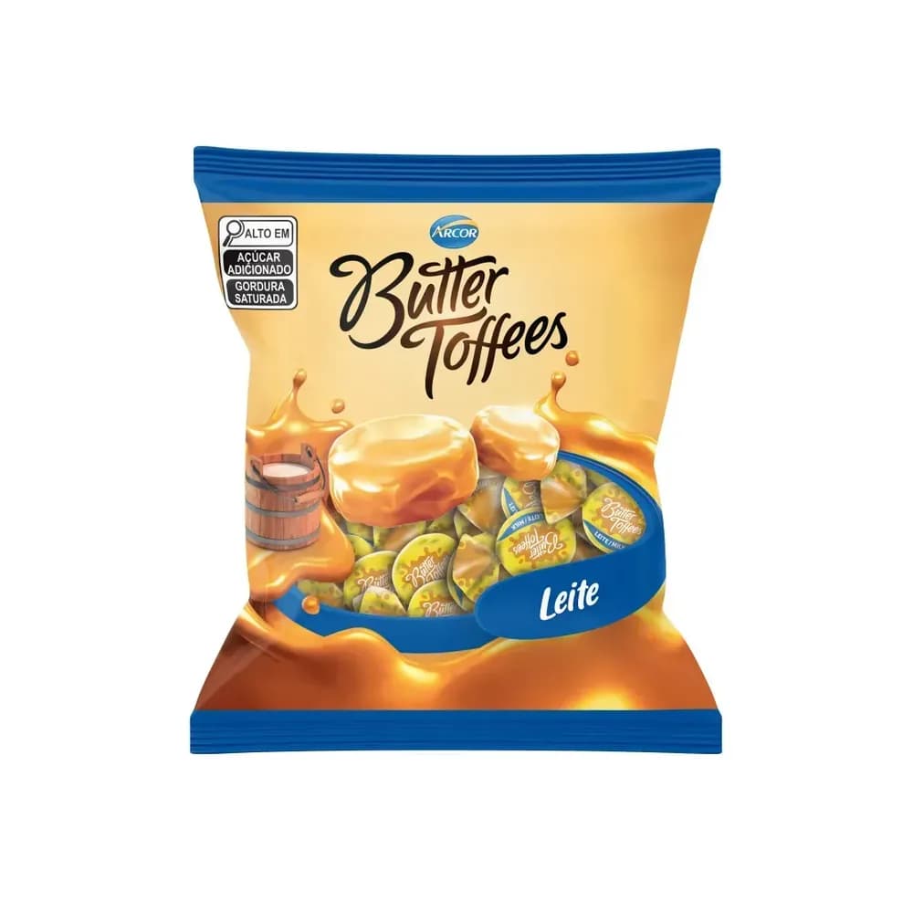 Bala arcor butter toffee leite 90g