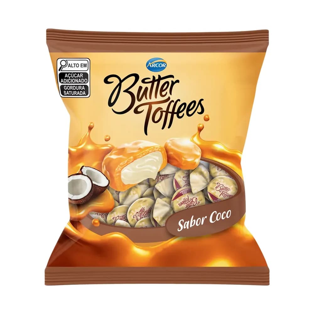 Bala arcor butter toffee coco 90g