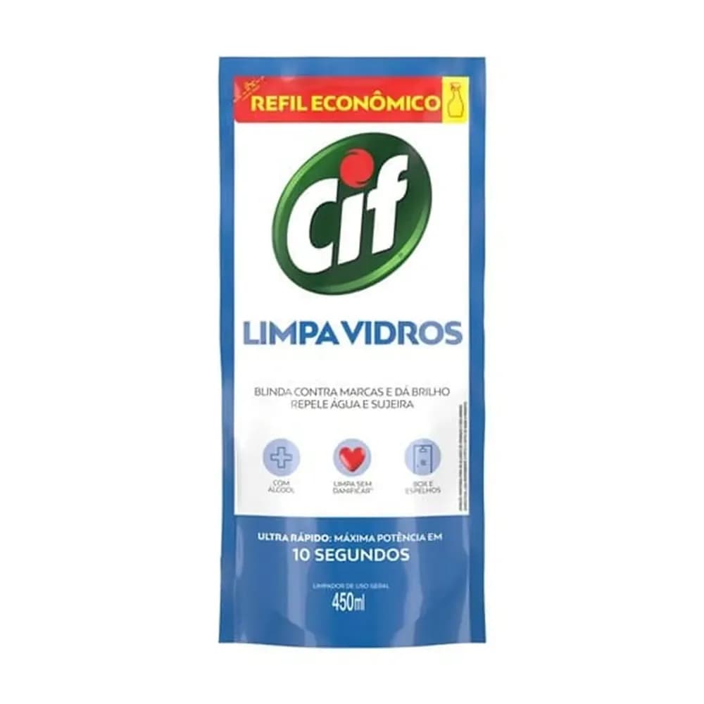 Limpa vidros cif refil 450ml