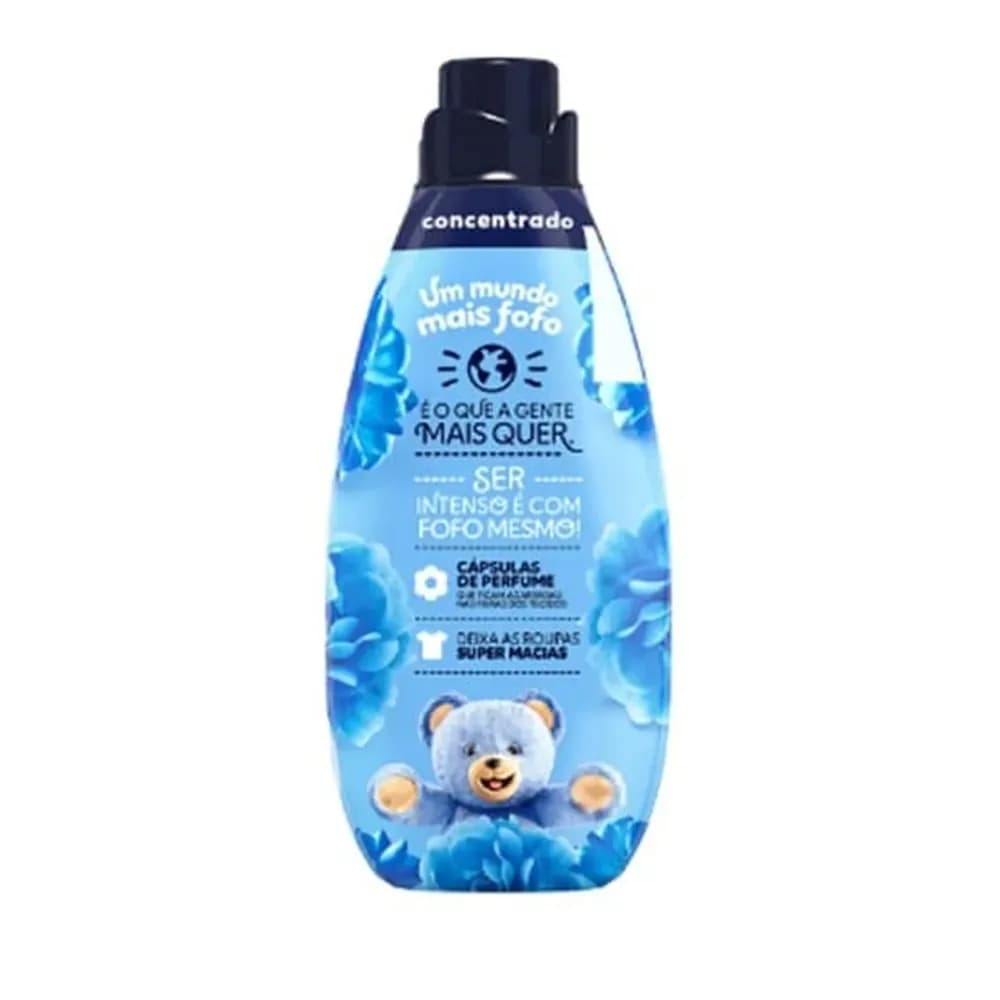 Amaciante de roupa concentrado azul tudao fofo frasco 1l
