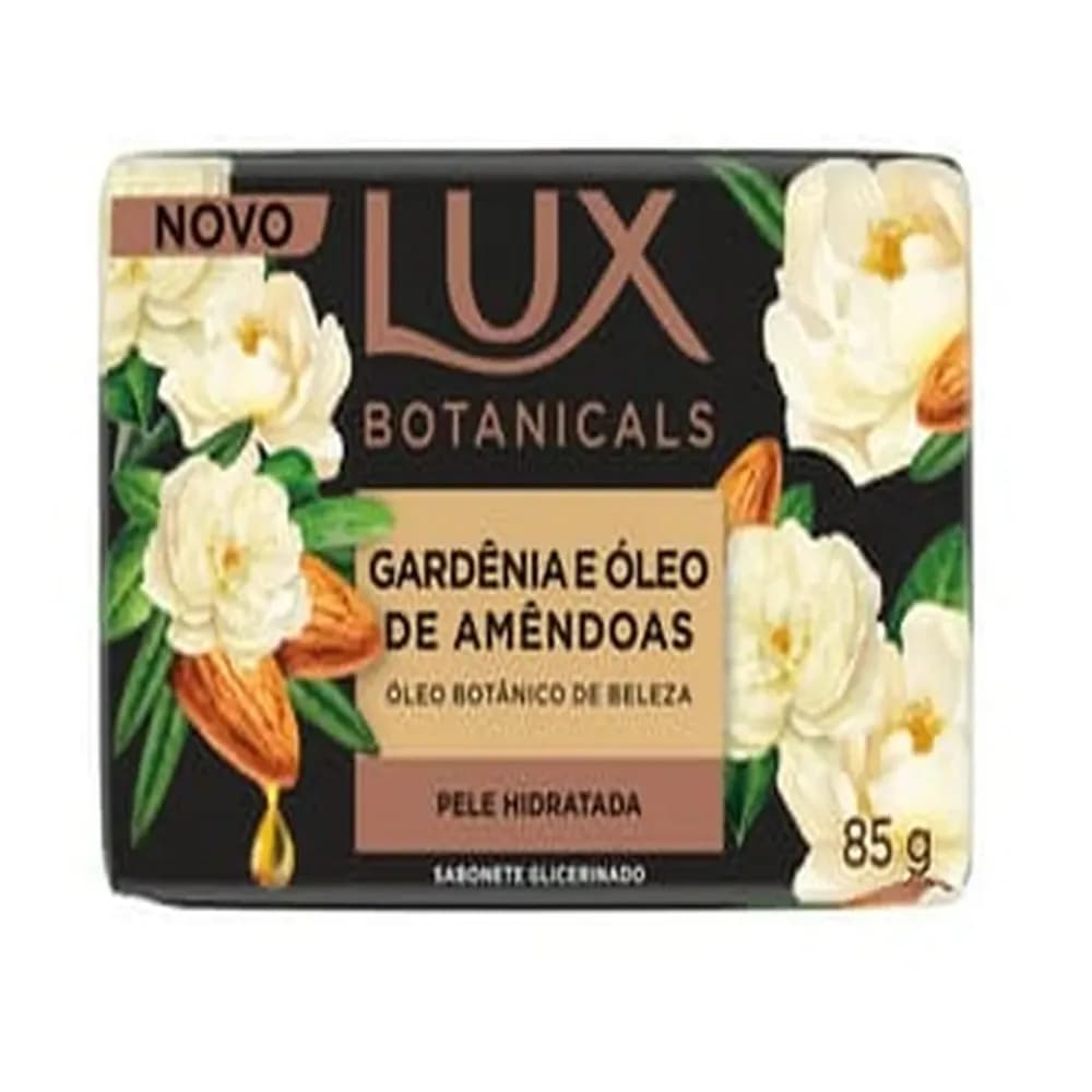Sabonete barra glicerinado gardenia e oleo de amendoas botanicals envoltorio lux 85g