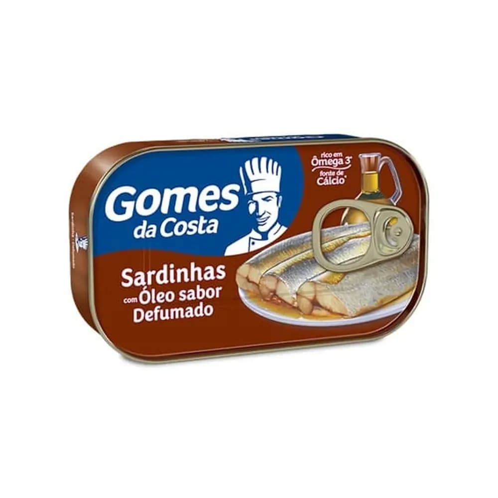 Sardinha em oleo sabor defumado gomes da costa 125g
