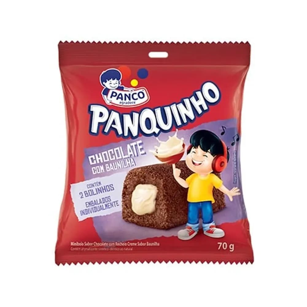 Bolinho panquinho chocolate com baunilha panco 70g