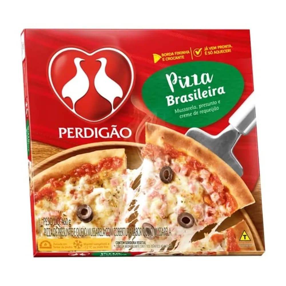 Pizza brasileira congelada perdigao 460g