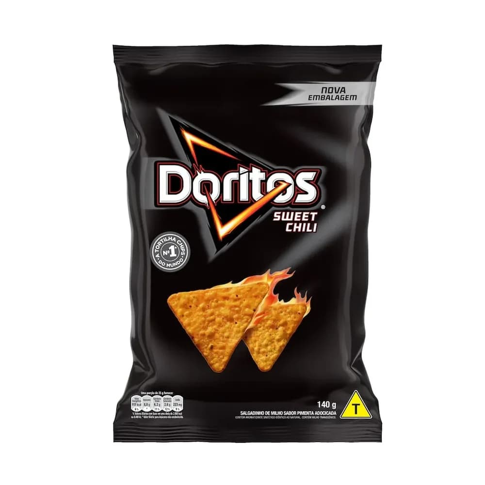 Salgadinho de milho sabor sweet chilli doritos 120g
