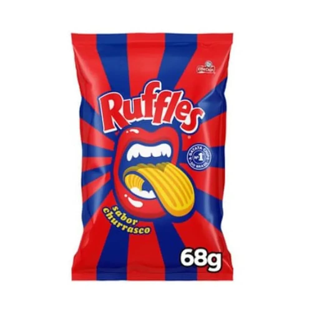 Batata chips ondulada sabor churrasco ruffles 68g