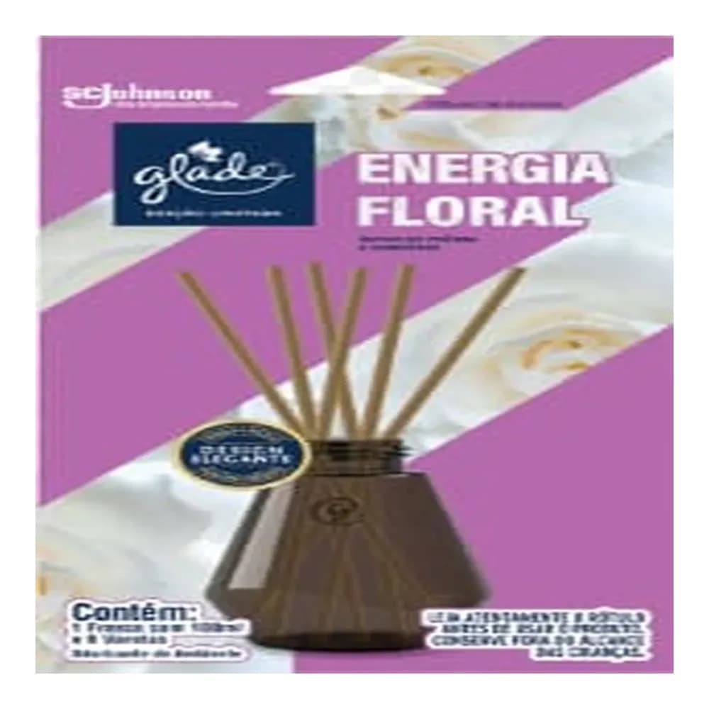 Difusor de aromas glade energia floral notas de peonia e gardenia 100ml