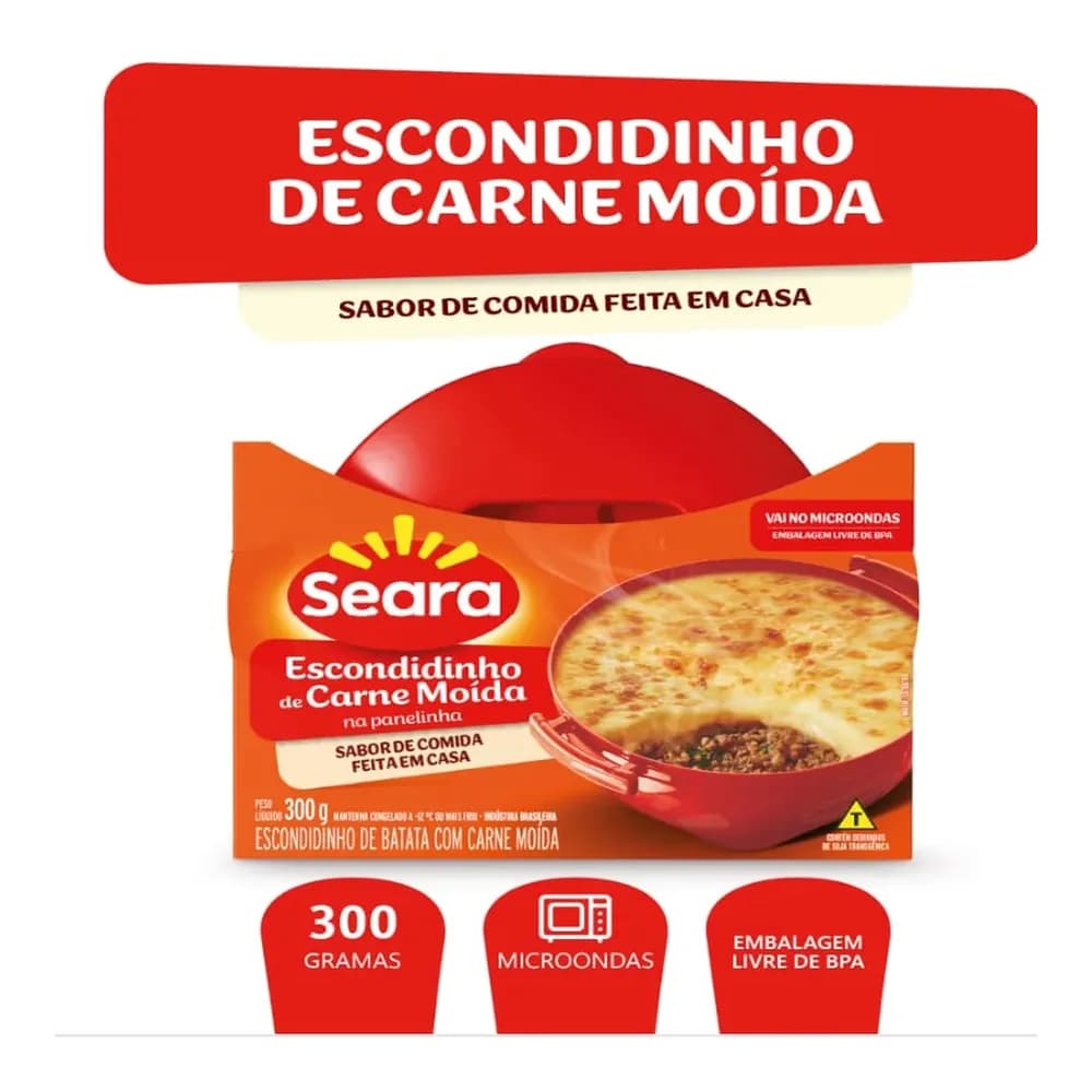 Escondidinho de carne moida panelinhas seara 300g