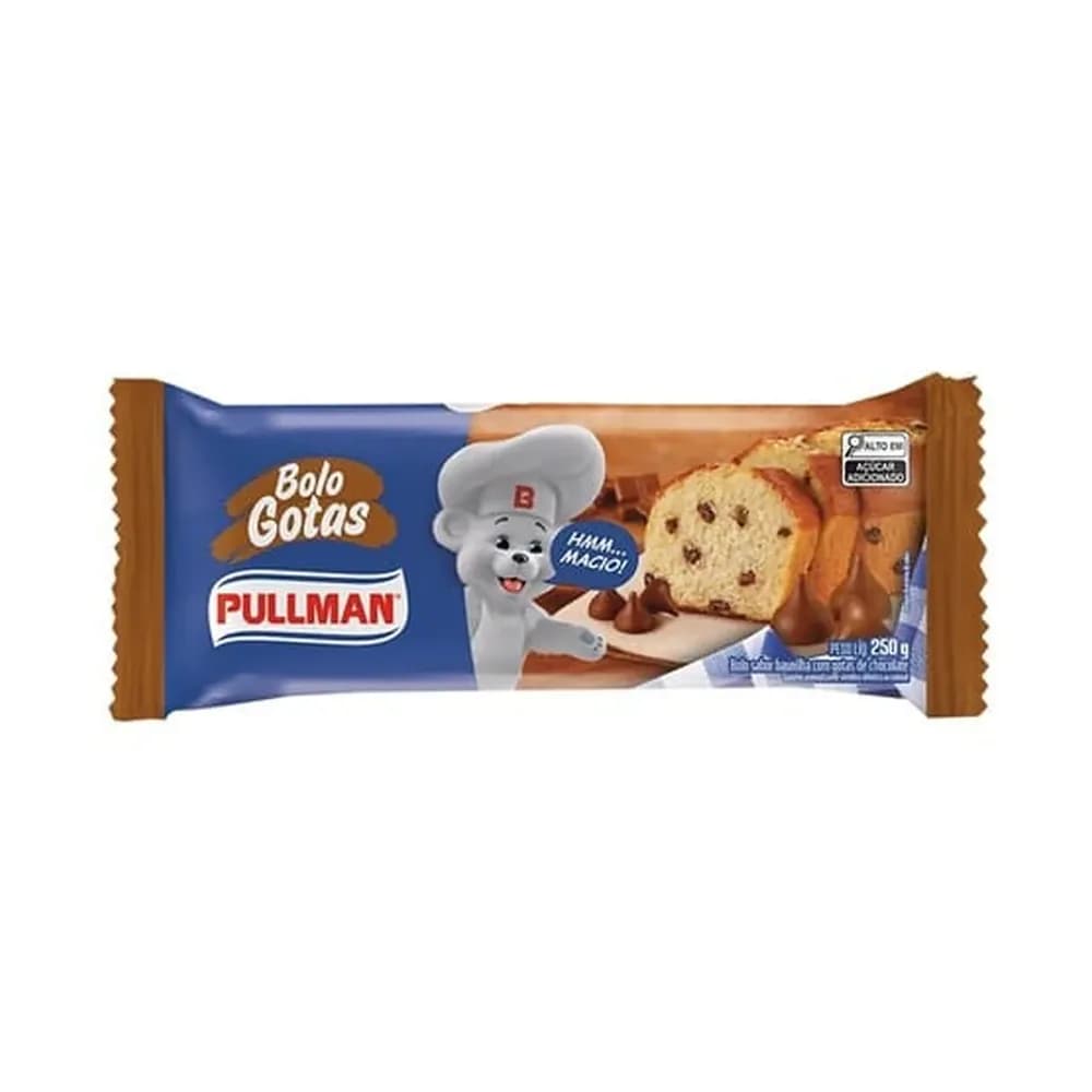 Bolo gotas de chocolate pullman 250g