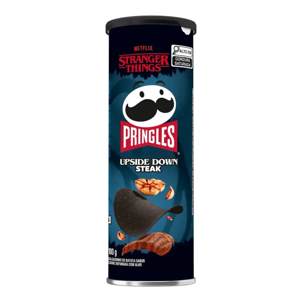 Salgadinho de batata netflix steak pringles tubo 100g