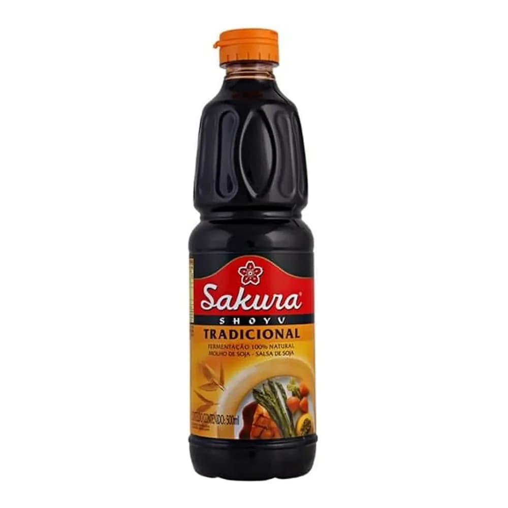 Molho shoyu sakura tradicional garrafa 500ml