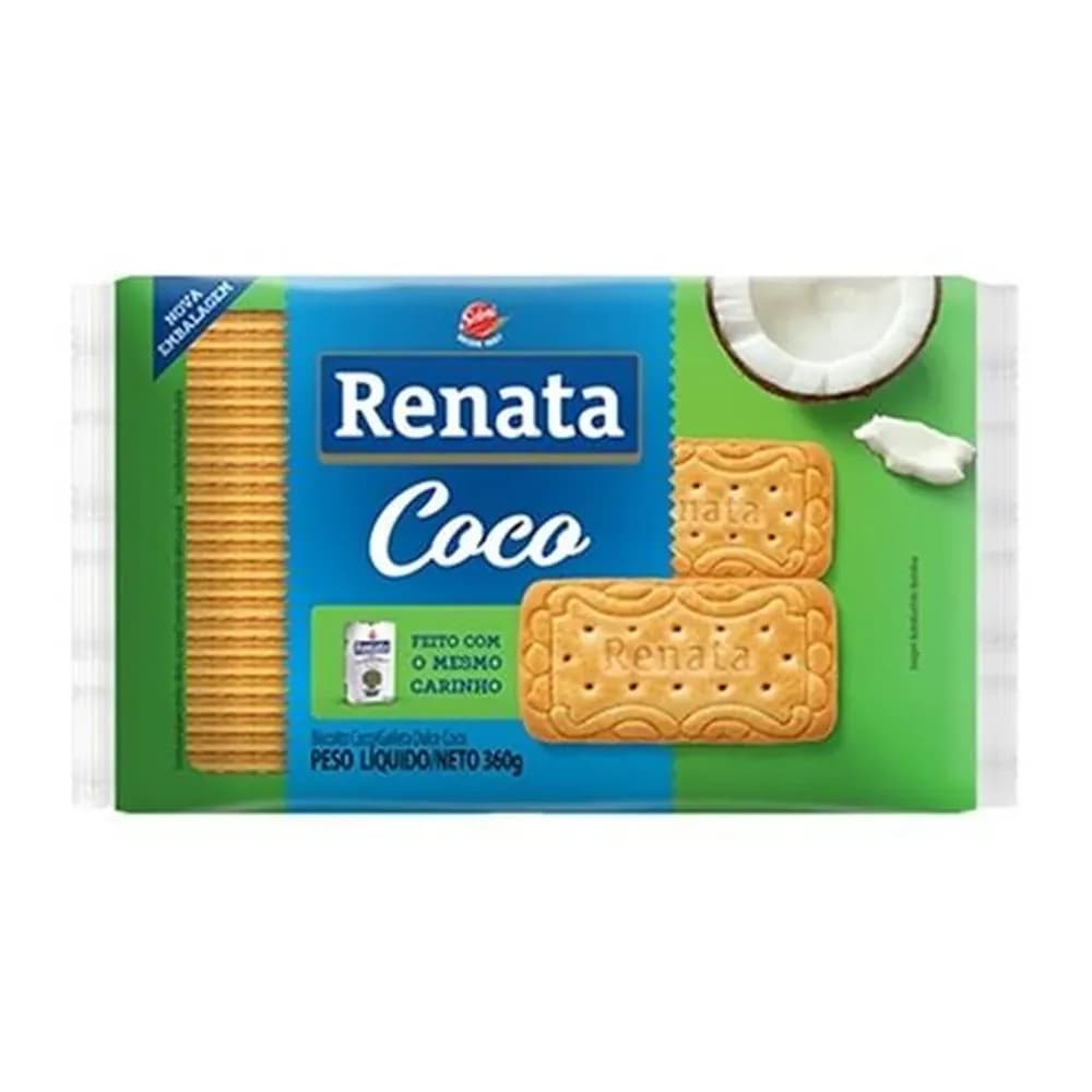 Biscoito renata coco pacote 360g