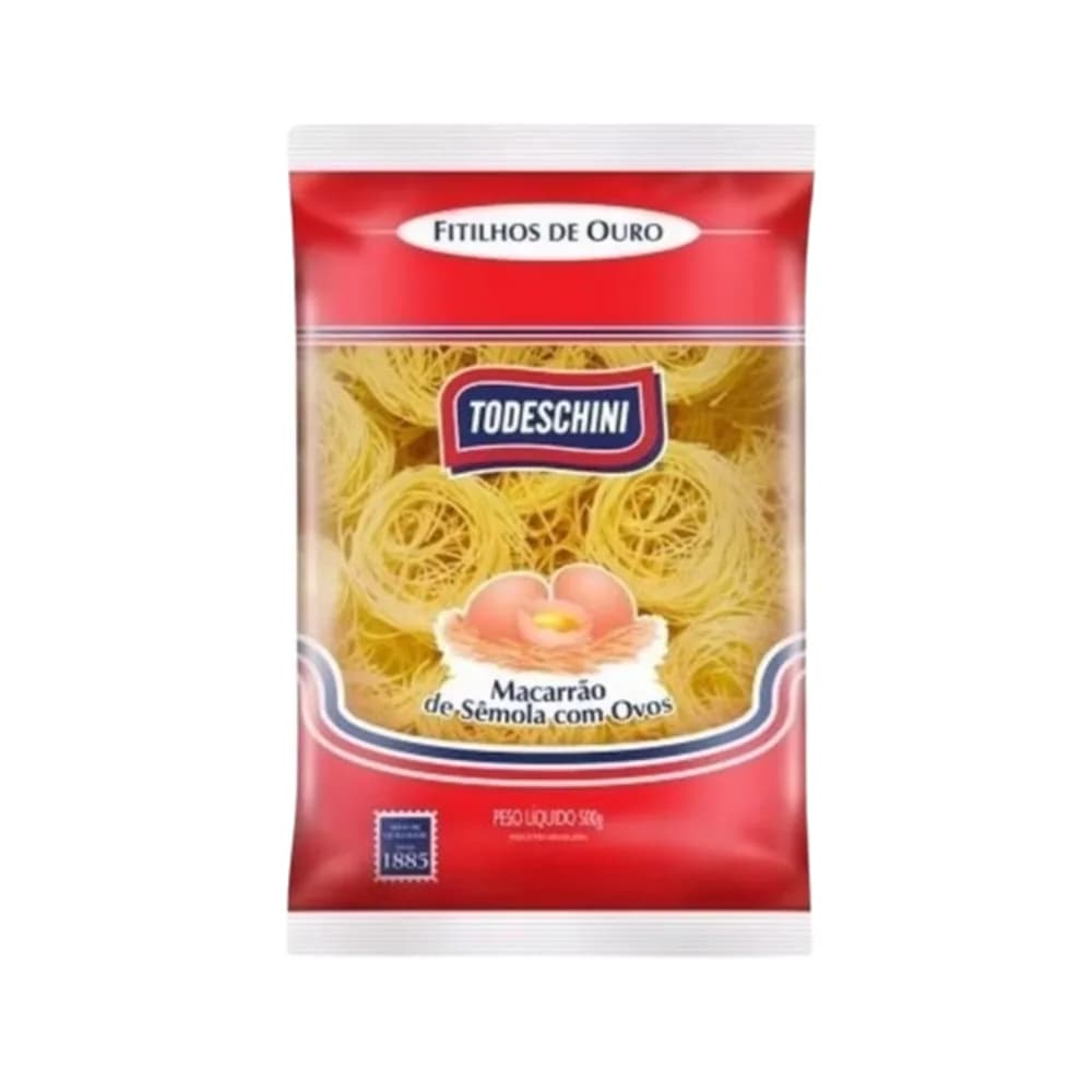 Macarrao com ovos fitilhos de ouro todeschini 500g