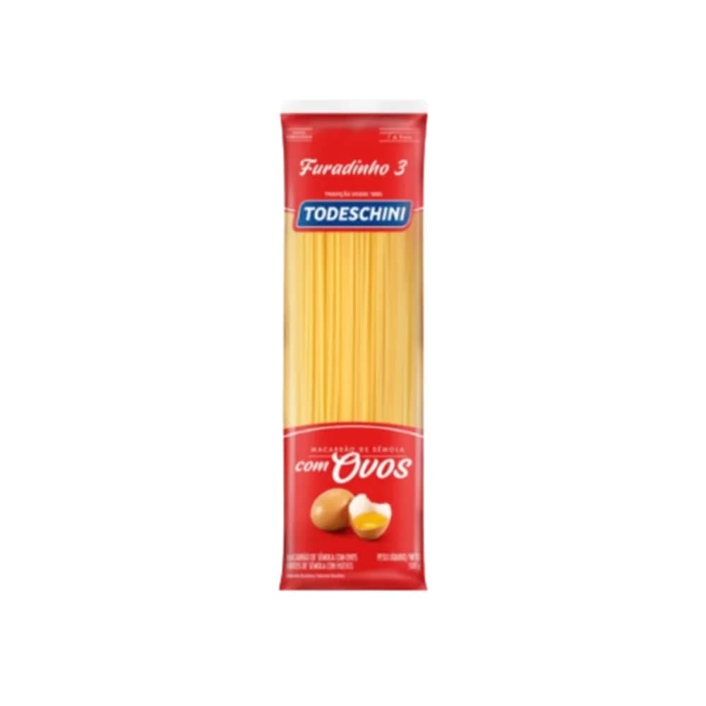 Macarrao todeschini ovos furadinho embalagem 500g