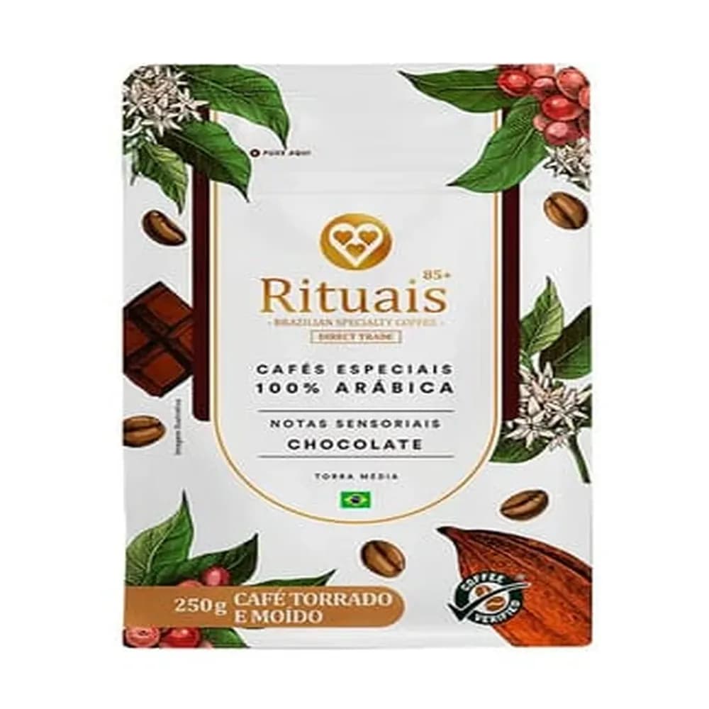 Cafe moido sabor chocolate rituais 3 coracoes 250g