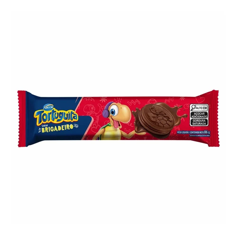 Biscoito recheado brigadeiro tortuguita 86g