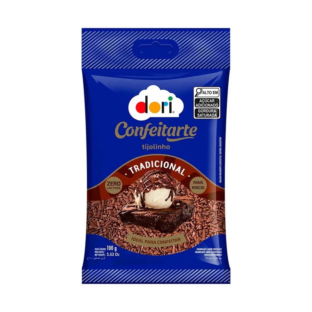 Granulado 100g dori confeitarte tradicional tijolinho