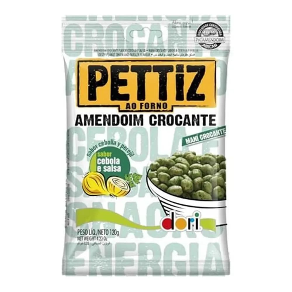 Amendoim crocante cebola e salsa pettiz dori 120g