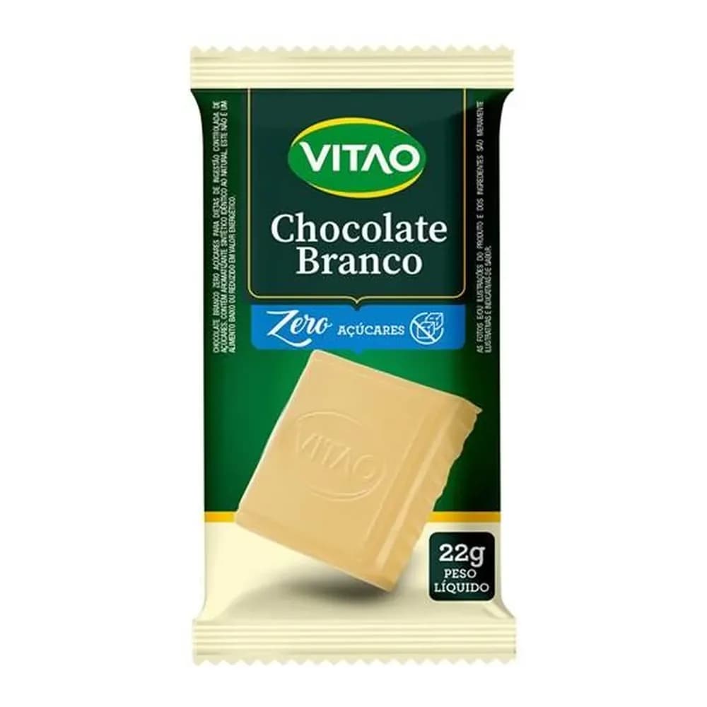 Chocolate barra vitao diet branco embalagem 22g