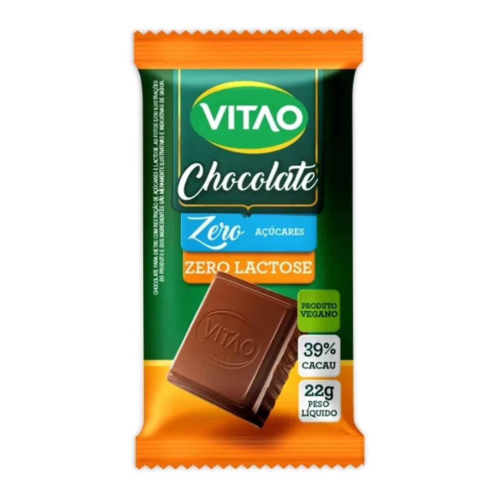 Chocolate barra vitao ao leite zero lactose 22g