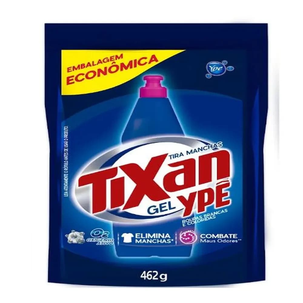 Tira manchas gel roupas brancas e coloridas tixan ype 462g
