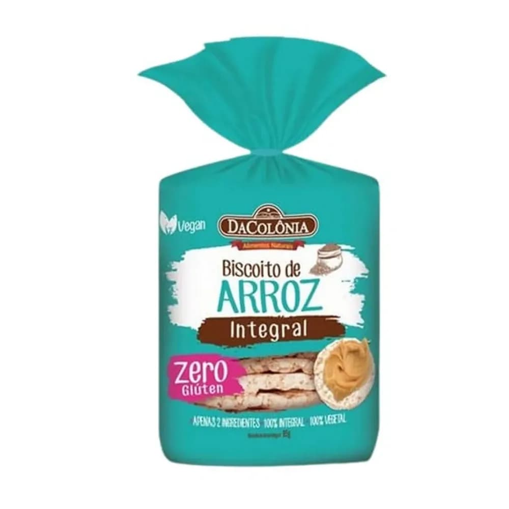 Biscoito arroz integral dacolonia 95g