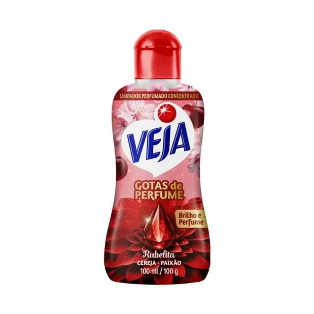 Limpador perfumado concentrado rubelita cereja veja 100ml