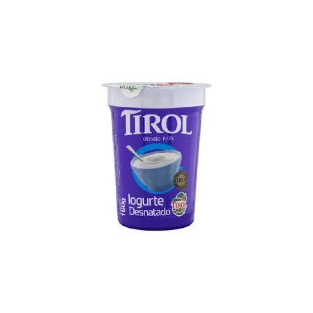 Iogurte natural desnatado tirol 160g